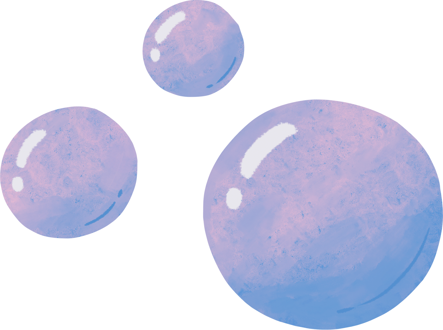 Stylized Watercolor Bubbles